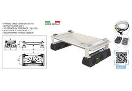 Kondensatwanne beheizt "Blue River" mit Sockel, beheizt